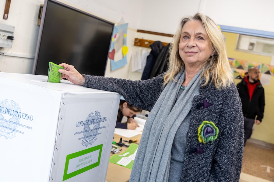 La presidente di Magistratura Democratica MD Silvia Albano in occasione del voto al Referendum. Roma. (LAPRESSE)