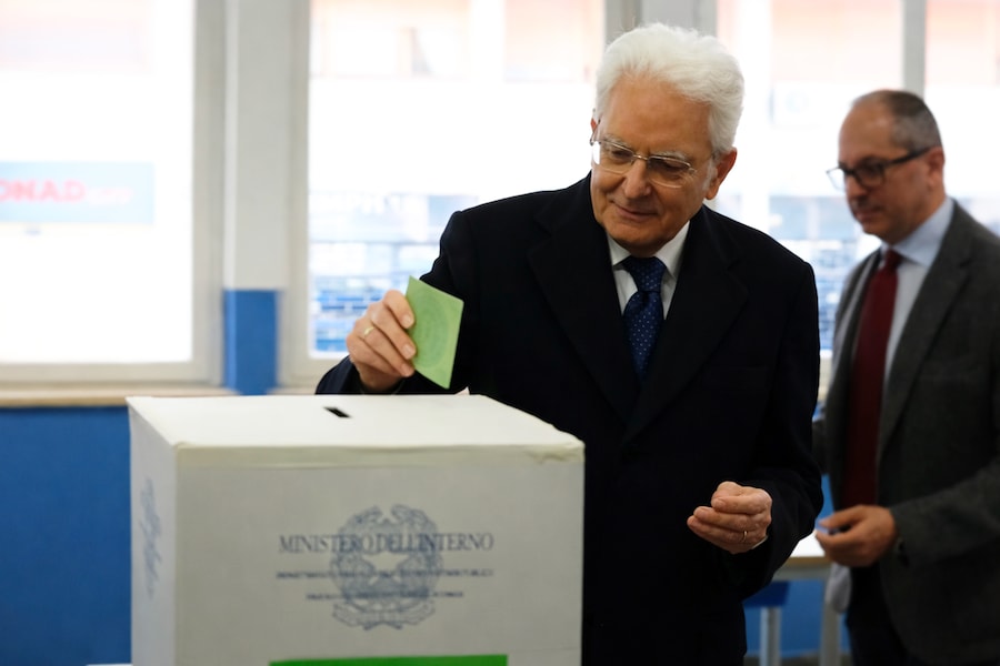 Il Presidente della Repubblica Sergio Mattarella vota a Palermo , Politica, 22 marzo 2026, (LAPRESSE)