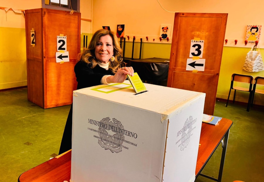 La ministra per le Riforme Maria Elisabetta Alberti Casellati ha votato per il referendum sulla giustizia a Padova, 22 marzo 2026. (ANSA)