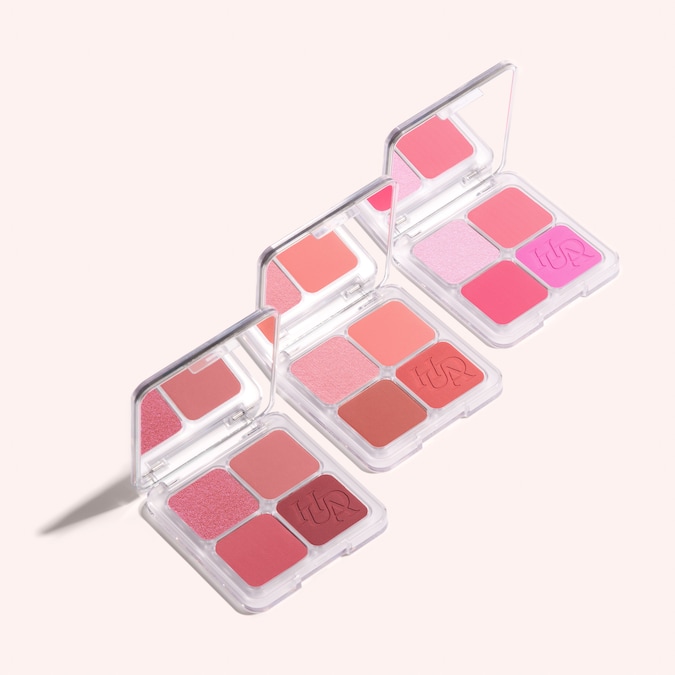 Huda Beuaty Blush Filter Palette, tre nuove palette limited edition dal finish matte. Ciascuna palette racchiude tre blush matte ultra-pigmentati e un pearl blushlighter, per un effetto luminoso. Le varianti includono Rosy Berry, un intreccio di nuance rosate; Toasty Peach, con il calore della pesca; e Baby Pink, un mix irresistibile di freschezza e allegria.