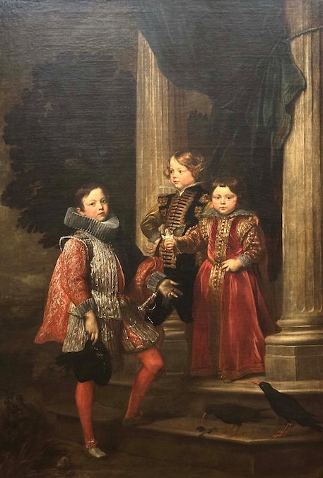 Anton van Dyck, Ritratto di Alessandro, Vincenzo e Francesco Maria Giustiniani Longo (?), inv. NG 6502, 1626 – 1627 ca., olio su tela, 219 × 151 cm; ©The National Gallery, London.