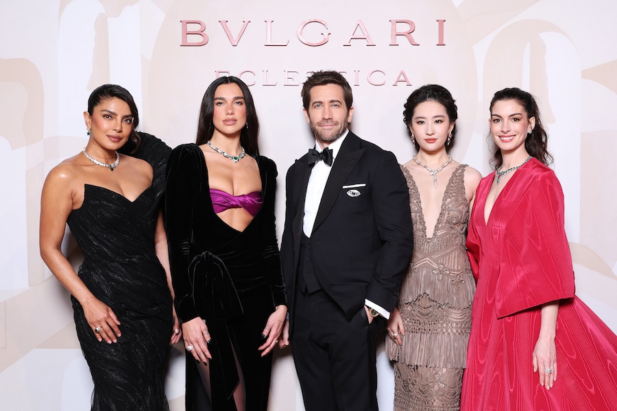Priyanka Chopra, Dua Lipa, Jake Gyllenhaal, Liu Yifei e Anne Hathaway al party Bulgari a Villa Arconati a Milano (Photo by Daniele Venturelli/Getty Images for Bvlgari)