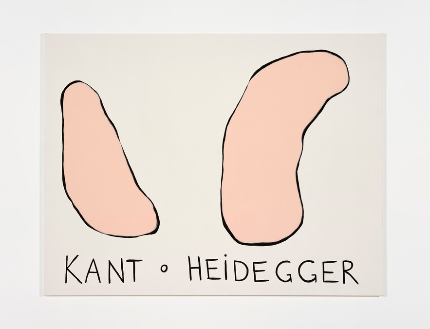Adelaide Cioni Kant_o_Heidegger, 2022 inchiostro di china e vinilici su tela-Indian ink and vinyl paint on canvas, cm 155 x 200 Foto di Carlo Favero Courtesy l’artista e P420_Bologna