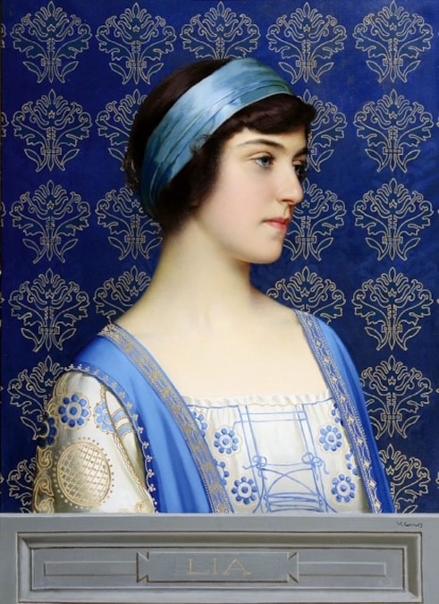 Vittorio Matteo Corcos, Ritratto della contessa Lia Silvia Goldmann Clerici, 1911 circa, olio su tela, 70 × 51 cm, collezione privata, courtesy METS Percorsi d’Arte