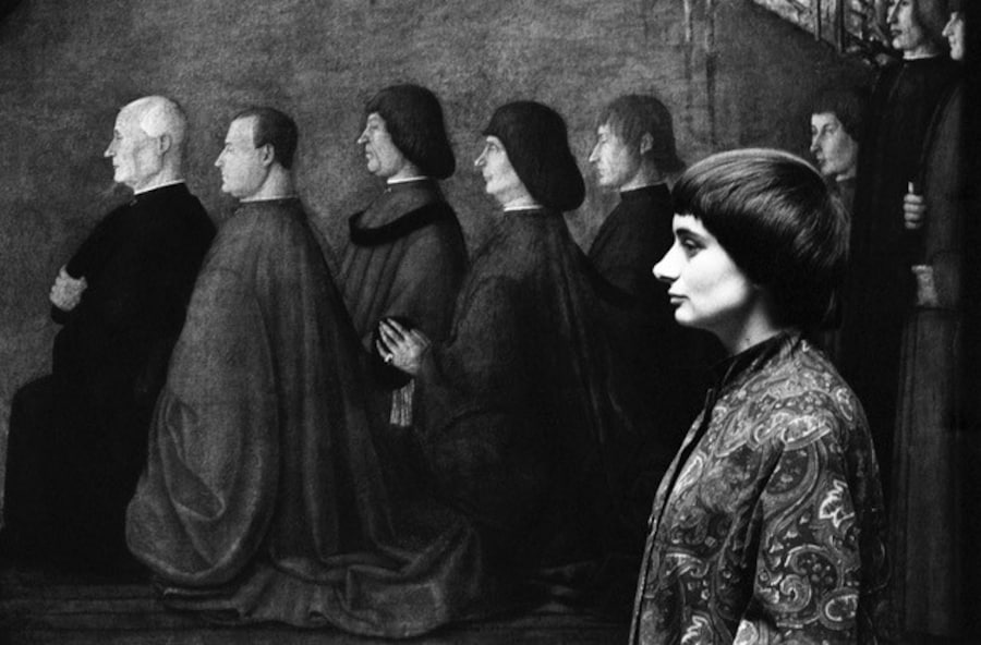 Agnès Varda, autoritratto davanti a un dipinto di Gentile Bellini, Venezia, 1959 - Succession