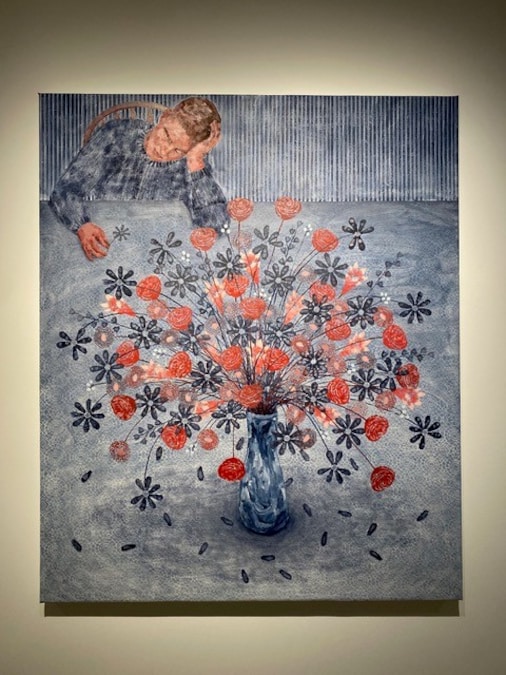 Adam Lupton Roses Are Red, 2025 Olio su tela (Courtesy: Galerie Judin)