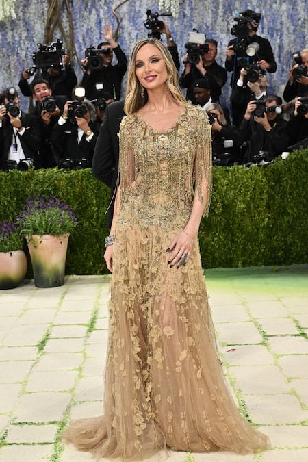 Georgina Chapman arriva al gala di beneficenza del Costume Institute del Metropolitan Museum of Art, organizzato per celebrare l'inaugurazione della mostra "Costume Art", lunedì 4 maggio 2026 a New York. (Foto di Evan Agostini/Invision/AP) (APN)
