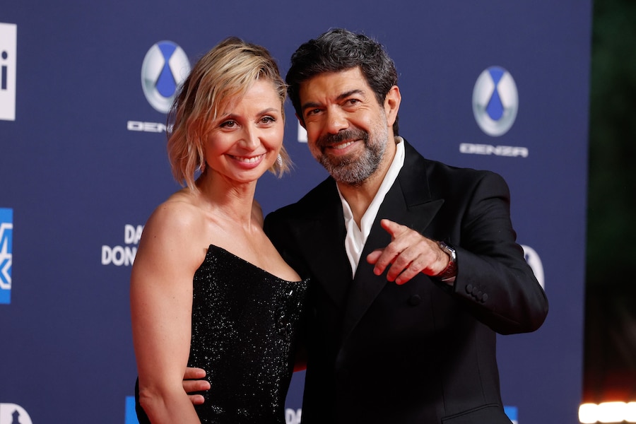 Anna Ferzetti e Pierfrancesco Favino durante la 71ª edizione dei Premi David di Donatello agli studi di Cinecittà, a Roma, il 6 maggio 2026. (ANSA/Giuseppe Lami)