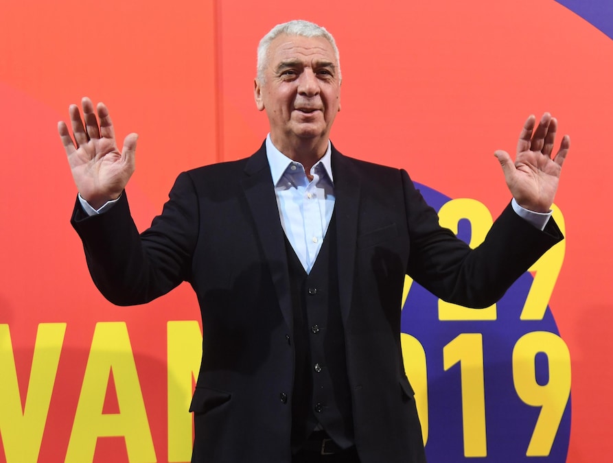 L'ex calciatore e dirigente sportivo Evaristo Beccalossi durante il photocall del programma "Il campionato fa 90", speciale di Raidue per celebrare i 90 anni del campionato, Milano, 19 dicembre 2019. ANSA/DANIEL DAL ZENNARO (ANSA)