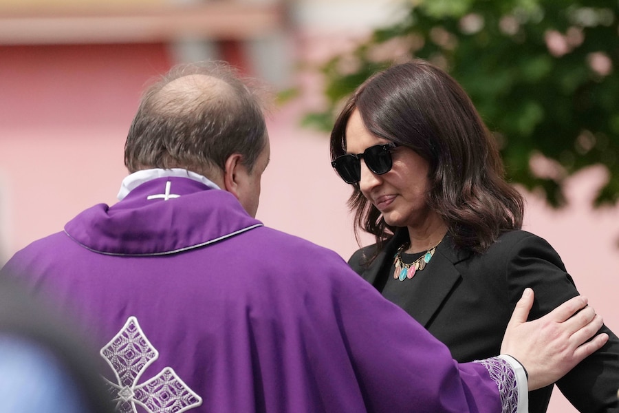 Nagaja Beccalossi durante i funerali di Evaristo Beccalossi a Brescia, nel nord Italia – venerdì 8 maggio 2026. Notizie – Sport. (Foto di Spada/LaPresse) (LAPRESSE)