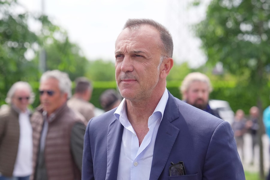 Marco Branca durante i funerali di Evaristo Beccalossi a Brescia, nel nord Italia – venerdì 8 maggio 2026. Notizie – Sport. (Foto di Spada/LaPresse) (LAPRESSE)
