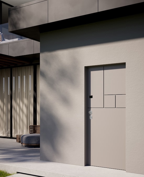 Dierre. Porta blindata Hybrid 5, serratura a doppia funzione, manuale e automatica