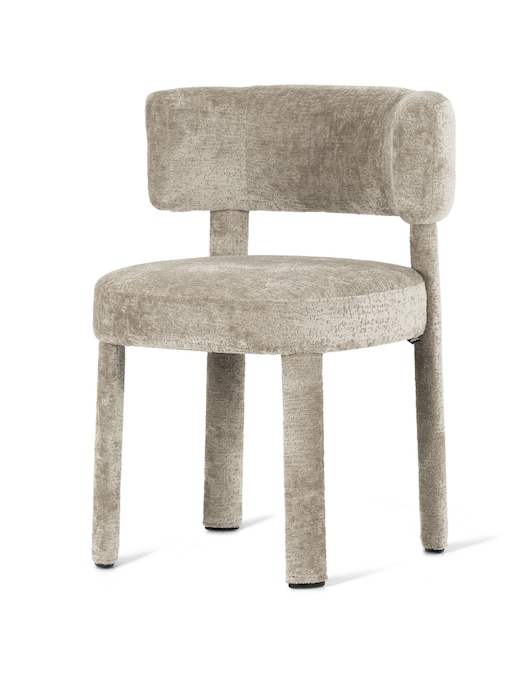 Calligaris. Sedia Glen Soft con abito tessile continuo che avvolge seduta, schienale, gambe, design Gino Carollo