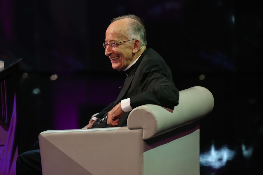 Il cardinale Ruini ospite del programma Tv, Che tempo che fa (Ipp)