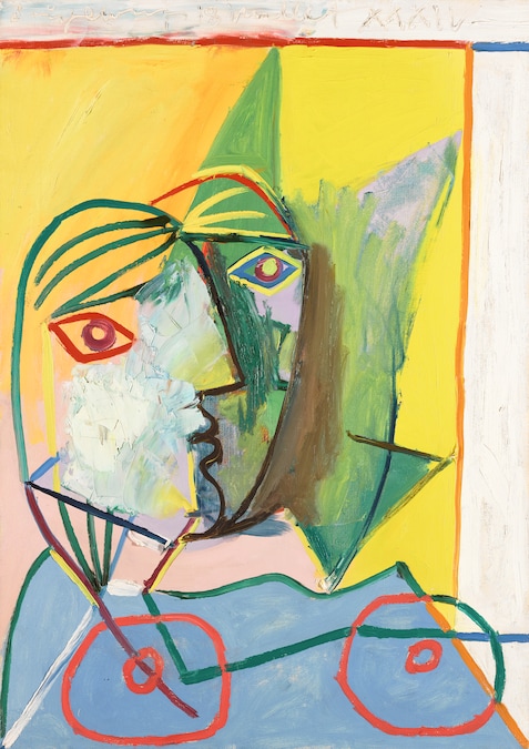 Lotto 24, Pablo Picasso, Testa di donna su sfondo giallo, stima: 7-10 milioni di dollari