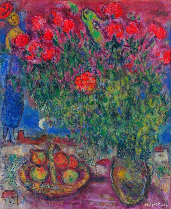 Lotto 23, Marc Chagall, La tovaglia viola, stima: 2,5 - 3,5 milioni di dollari