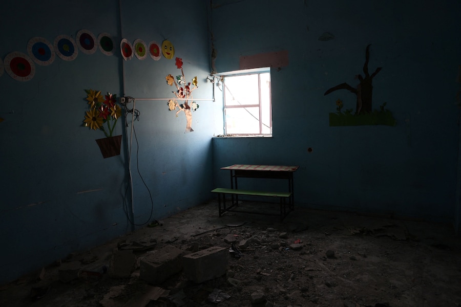 La scuola di Minab danneggiata da un attacco, Iran. (via REUTERS)