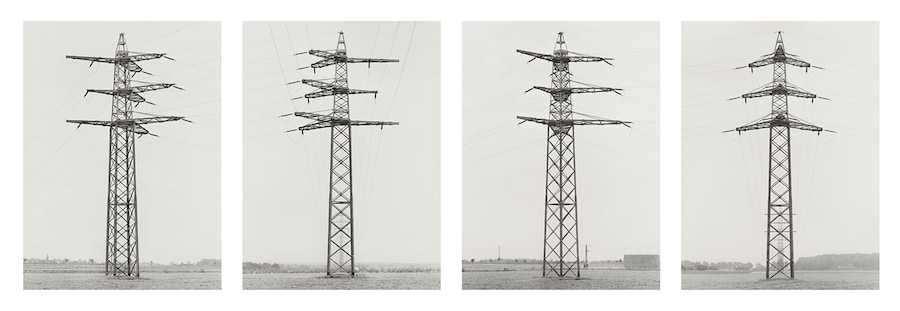 Autore: Bernd & Hilla Becher Titolo: Tralicci dell’alta tensione, Düsseldorf, Germania #: BHB-DUO-04 Anno: 1969 Tecnica: Stampa ai sali d’argento (Copyright: Estate Bernd & Hilla Becher, rappresentato da Max Becher Courtesy Die Photographische Sammlung/SK Stiftung Kultur – Bernd & Hilla Becher Archiv, Colonia)