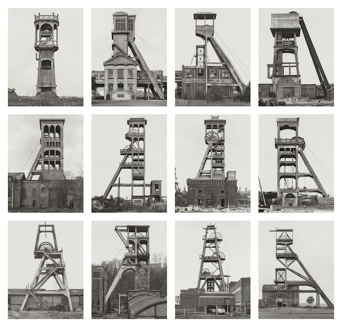 Autore: Bernd & Hilla Becher Titolo: Torri di estrazione in Belgio, Francia e Gran Bretagna #: BHB-FT-17 Anno: 1966-1979 Tecnica: Stampe ai sali d’argento (Copyright: Estate Bernd & Hilla Becher, rappresentato da Max Becher Courtesy Die Photographische Sammlung/SK Stiftung Kultur – Bernd & Hilla Becher Archiv, Colonia)