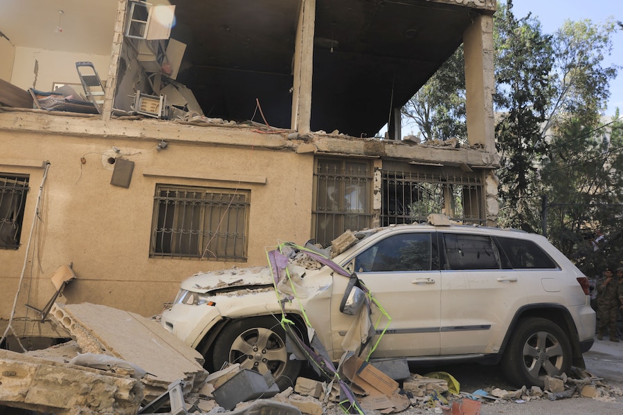 Una veduta dei danni causati da un attacco israeliano nei sobborghi meridionali di Beirut, in Libano, il 28 maggio 2026. REUTERS/Raghed Waked (REUTERS)