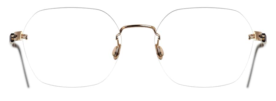 Lindberg. Occhiali da vista Rainbow a lente libera con nasello e aste in oro