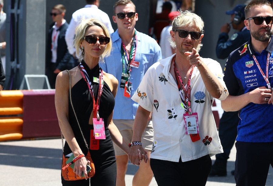 Il batterista della rock band inglese Muse, Dom Howard, e sua moglie Stacie Costello al Gran Premio di Monaco. (REUTERS)