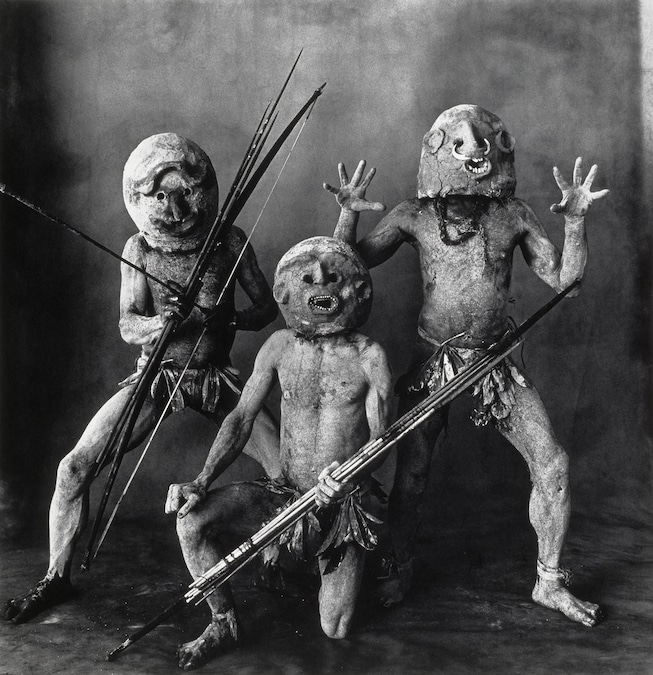Three Asaro Mud Men, New Guinea, 1970 Collection Maison Européenne de la Photographie, Paris. © The Irving Penn Foundation