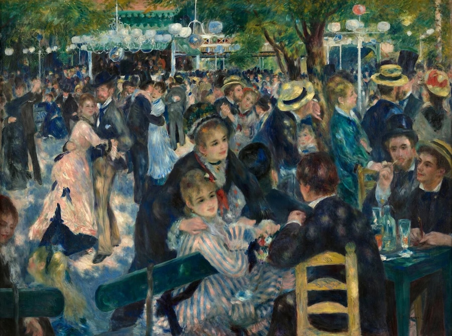 Auguste Renoir (1841-1919), Bal du moulin de la Galette, 1876 Huile sur toile 131,5 x 176,5 cm Paris, musée d’Orsay. Legs Gustave Caillebotte, 1896, RF 2739 (Copyright photo : Musée d’Orsay, Dist. RMN-Grand Palais / Mathieu Rabeau)