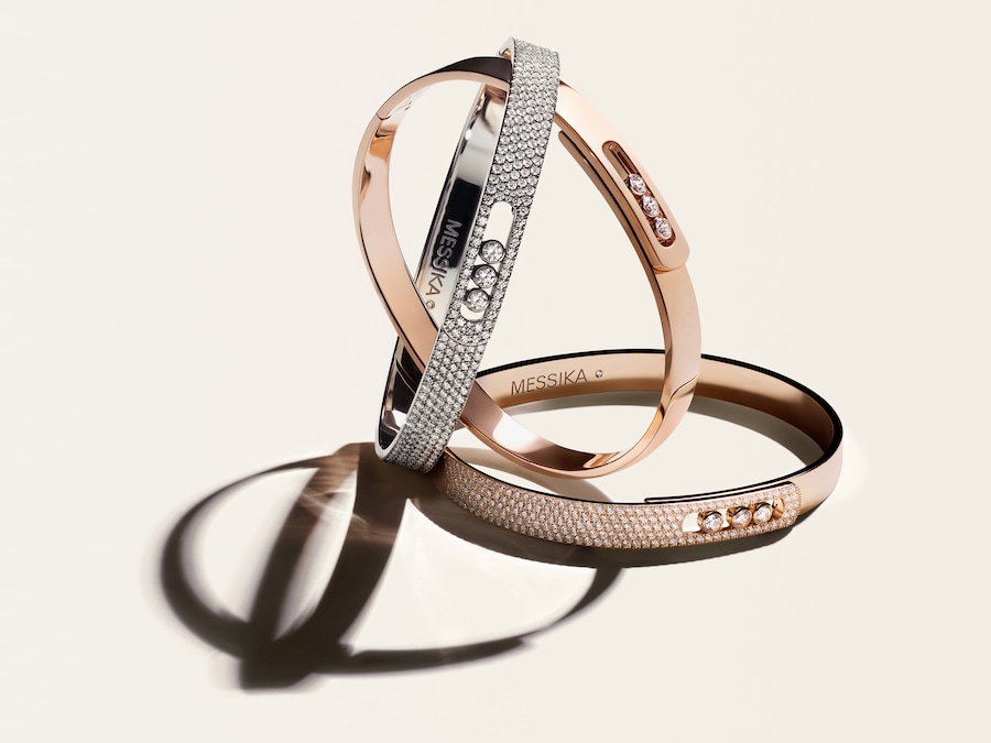 Messika. Bracciali Move Noa, nelle tre versioni d’oro con diamanti mobili e pavé
