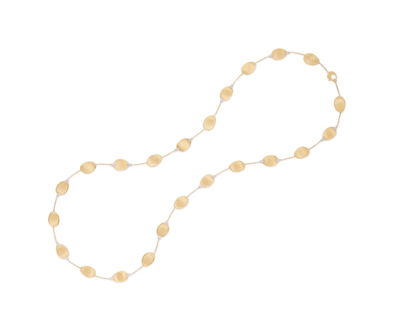 Marco Bicego. Collana lunga Lunaria Diamonds in oro giallo con foglie profilate in diamanti