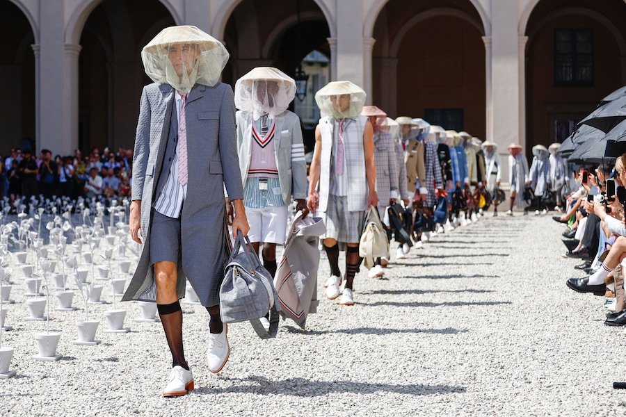 Thom Browne, la collezione PE 2027. (REUTERS)