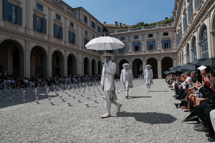 Thom Browne, la collezione PE 2027. (REUTERS)