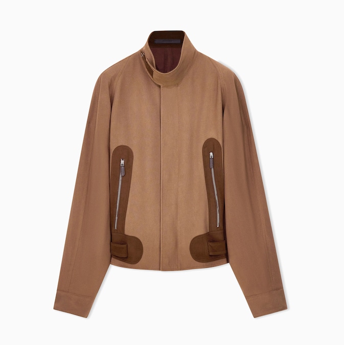 Bomber riedizione della SS 1983, in cotone e modal scamosciato, ARMANI Archivio (5.100 €).