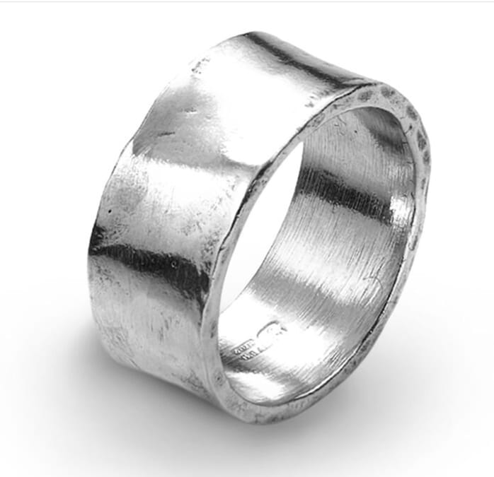 Anello Jack a fascia in argento, GIOVANNI RASPINI.