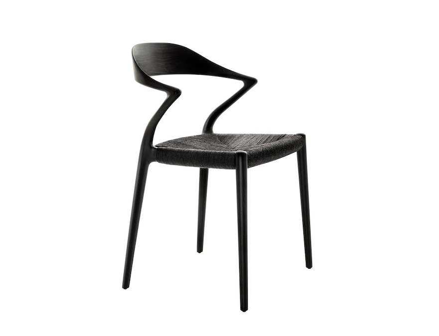 Sedia Ori in massello di frassino con seduta in corda intrecciata, design Giuseppe Bavuso, RIMADESIO.
