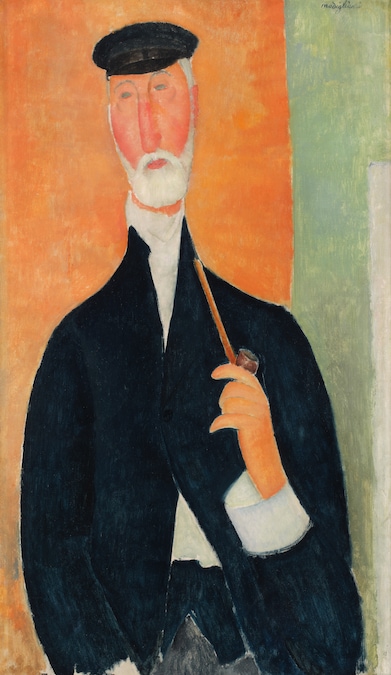 Amedeo Modigliani, Homme à la pipe (Le notaire de Nice), Sold for £23,280,00