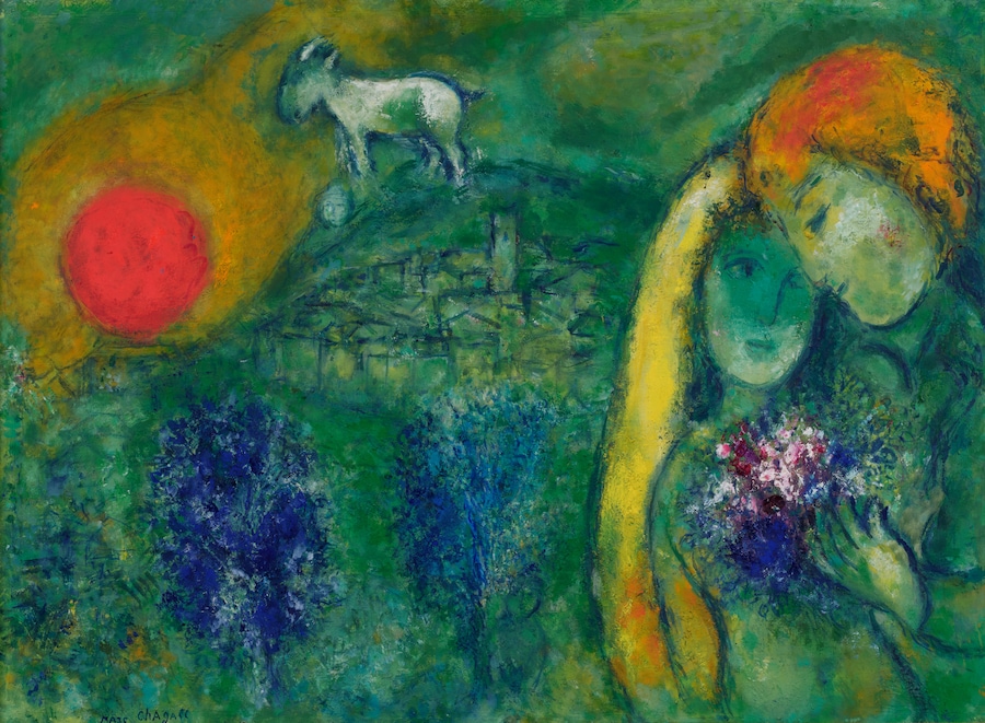 Marc Chagall, Les Amoureux de Vence, Sold for £3,262,000