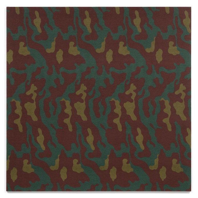 Mimetico, 1968 Military camouflage fabric / tela mimetica militare 150 x 150 cm Cat Rais: n. 229, p. 216, vol I, (a. 2079) Enea Righi Collection / Collezione Enea Righi