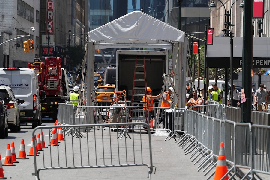 I preparativi al Madison Square Garden, in vista del matrimonio. (REUTERS)