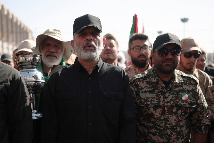 Il comandante in capo del Corpo delle Guardie Rivoluzionarie Islamiche (IRGC), Ahmad Vahidi, partecipa a una cerimonia pubblica di addio per rendere omaggio al defunto Leader Supremo, l’Ayatollah Ali Khamenei, rimasto ucciso il 28 febbraio in seguito a attacchi aerei israeliani e statunitensi, presso la Grande Mosalla dell’Imam Khomeini, a Teheran, in Iran, il 5 luglio 2026. REUTERS/Alkis Konstantinidis (REUTERS)