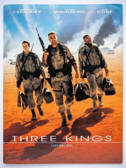 Locandina del film *Three Kings*, un film di guerra e d’azione uscito nel 1999 (Alamy Stock Photo)