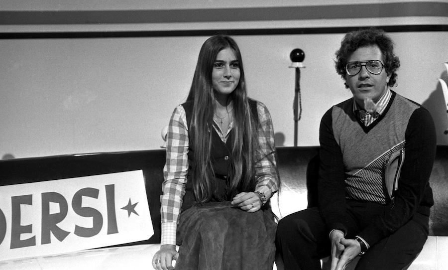 Romina Power e Peppino di Capri a Canzonissima. Roma, 16 ottobre 1973 (Archivio ANSA)