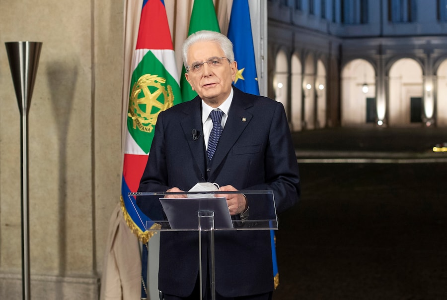 31 dicembre 2020 - Roma - Il Presidente della Repubblica Sergio Mattarella nel corso del messaggio di fine anno. (Foto di Paolo Giandotti - Ufficio per la Stampa e la Comunicazione della Presidenza della Repubblica)