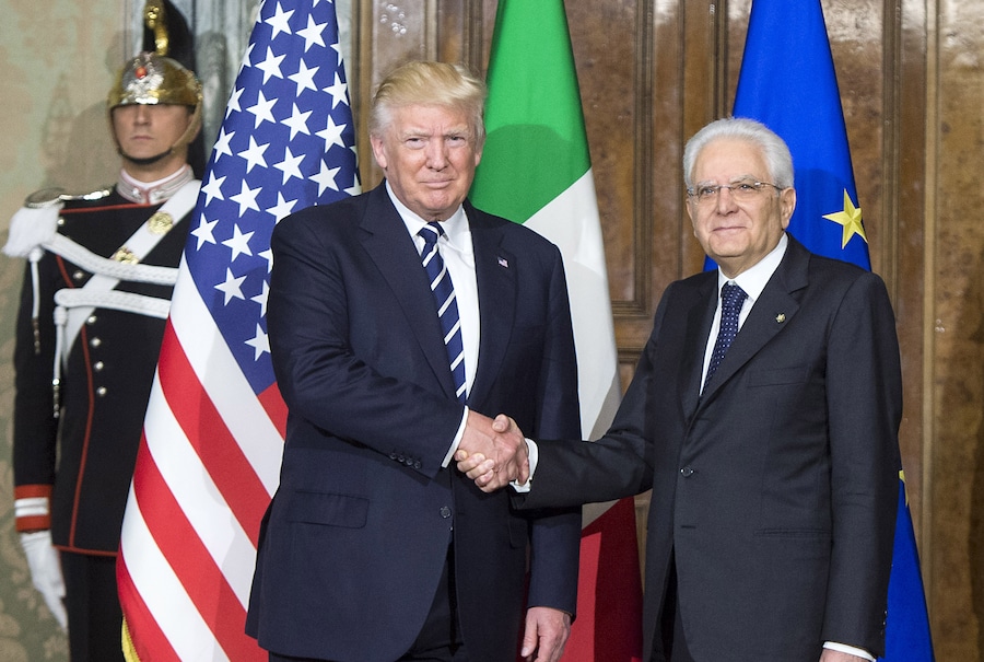 24 maggio 2017 - Roma - Incontro tra il presidente della Repubblica italiana Sergio Mattarella e il presidente USA Donald Trump. (Foto IPP/Paolo Giandotti/Presidenza della Repubblica)