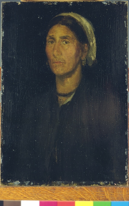 James McNeill Whistler, Head of a Peasant Woman, 1855–58. © The Hunterian, University of Glasgow.