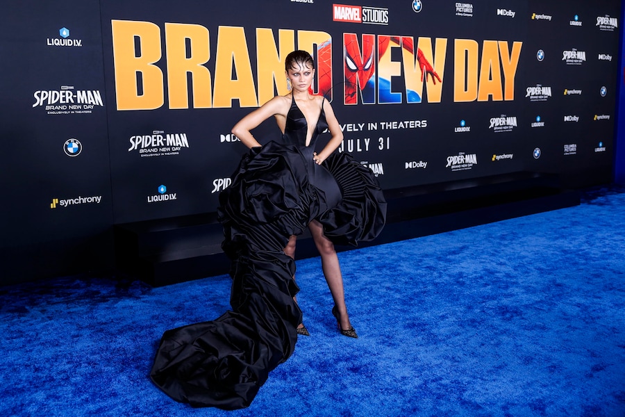 L'attrice statunitense Zendaya arriva alla prima mondiale di *Spider-Man: Brand New Day* al Dolby Theatre di Los Angeles, California, Stati Uniti, il 27 luglio 2026. EPA/CHRIS TORRES (EPA)