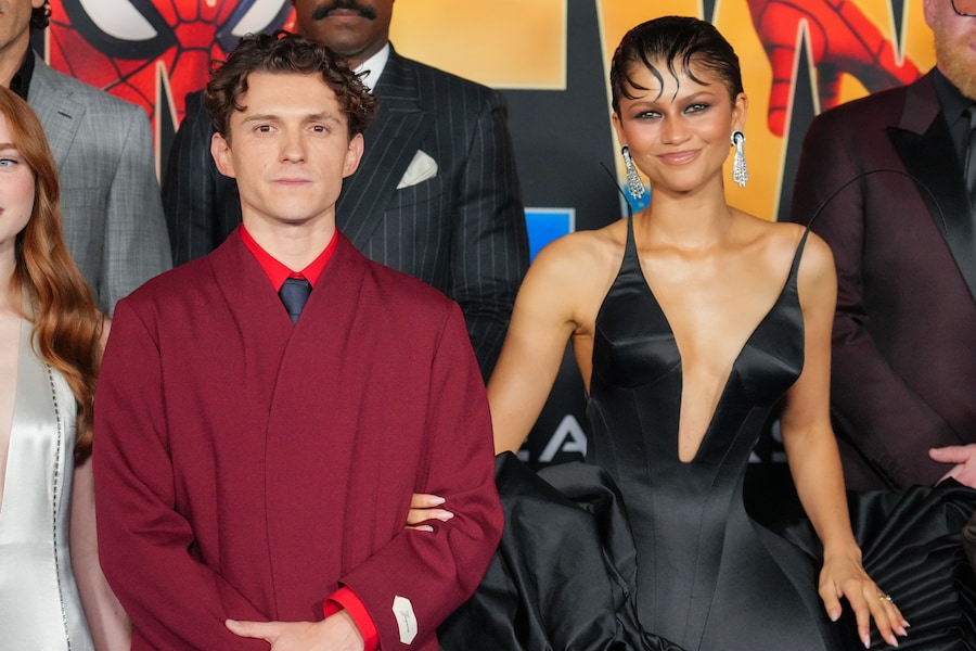 Tom Holland, a sinistra, e Zendaya arrivano alla prima di “Spider-Man: Brand New Day” lunedì 27 luglio 2026 al Dolby Theatre di Los Angeles. (Foto di Jordan Strauss/Invision/AP) (APN)
