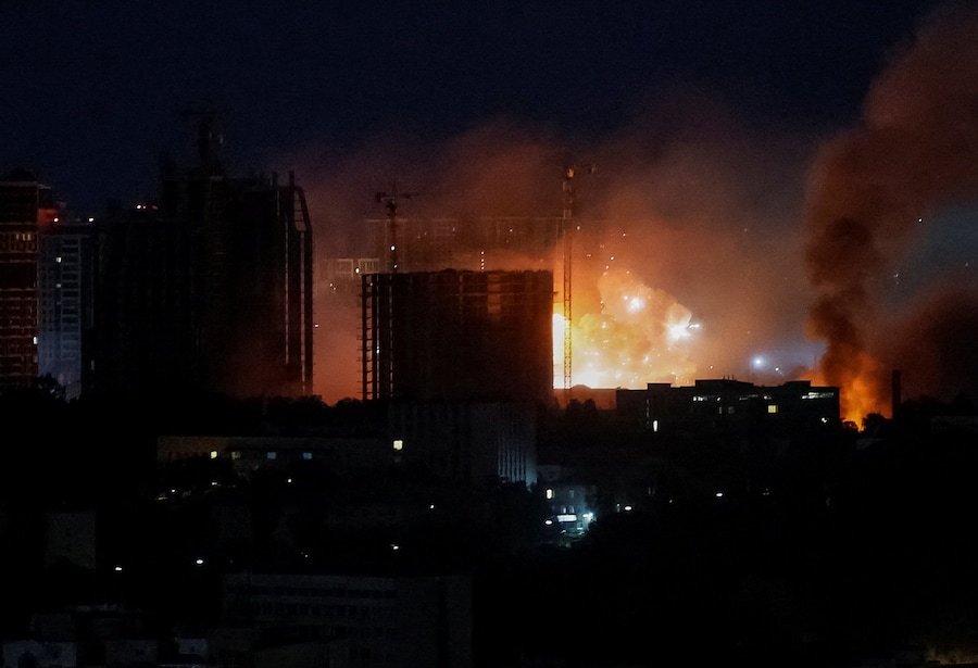 Un’esplosione a Kiev (REUTERS)