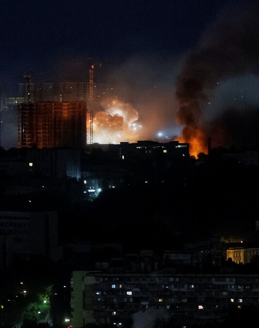 Un’esplosione a Kiev (REUTERS)