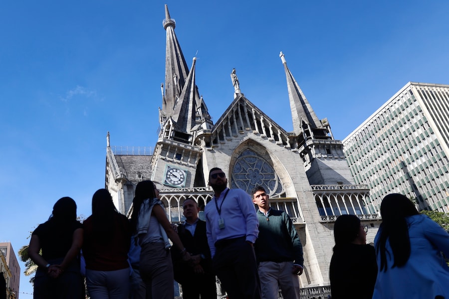 La Cattedrale di Manizales dopo che questa è stata danneggiata da un terremoto a Manizales, in Colombia, lunedì 10 agosto 2026. (APN)